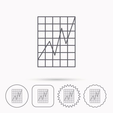 Grafik simgesini. Grafik diyagramı işareti.