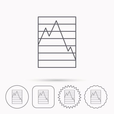 Grafik simgesini. Grafik diyagramı işareti.