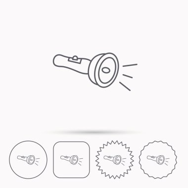 El feneri simgesi. Işık demeti işareti.