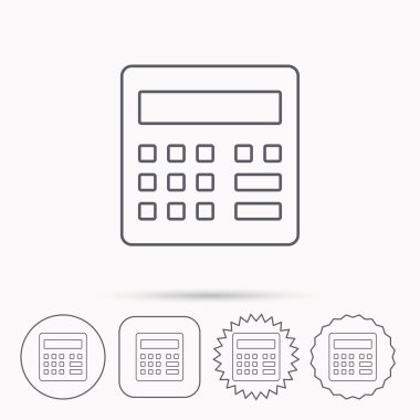 Hesap makinesi simge. İşareti muhasebe.