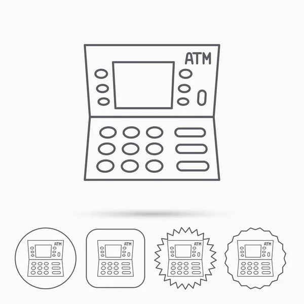 Icona del bancomat. Segnale di prelievo automatico . — Vettoriale Stock