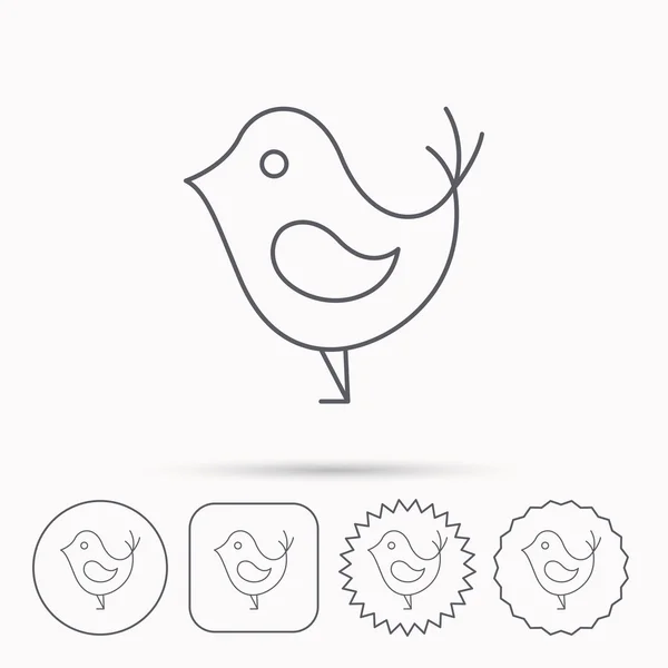 鸟喙图标。社交媒体概念标志. — 图库矢量图片