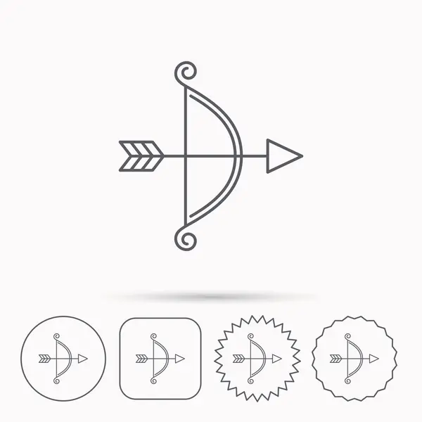 Bogen mit Pfeil-Symbol. Valentin-Waffenzeichen. — Stockvektor