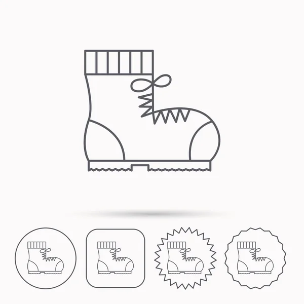 Boot pictogram. Wandel- of werk schoen teken. — Stockvector