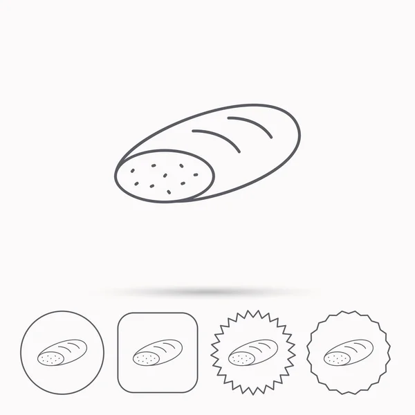 Icono de pan. Signo alimenticio natural . — Vector de stock