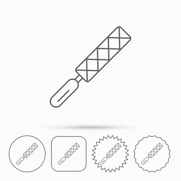 Bestand gereedschappictogram. Timmerman apparatuur teken. — Stockvector