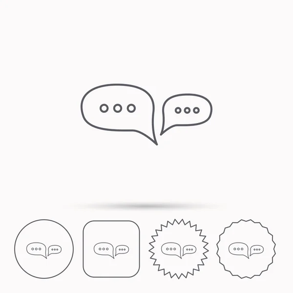 Chat-pictogram. Commentaar bericht teken. — Stockvector