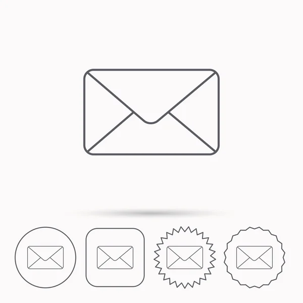 Icône de courrier d'enveloppe. Signe de message électronique . — Image vectorielle