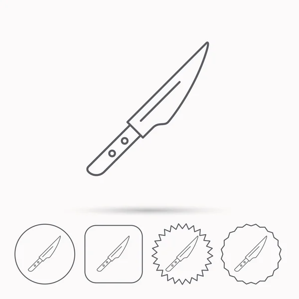 Ícone de faca de cozinha. Chef ferramenta sinal . — Vetor de Stock