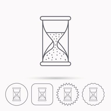 Kum saati simgesi. Kum saati işareti.