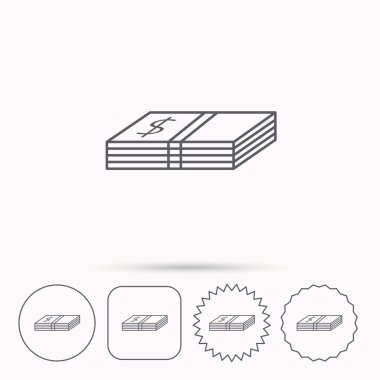 Para simgesi. Dolar para işareti.