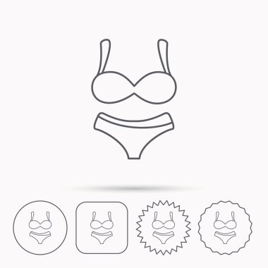 İç çamaşırı simgesi. Kadın iç çamaşırı işareti.