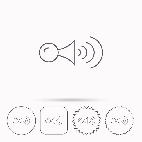Значок сигнала клаксона. Автомобильный горн . — стоковый вектор