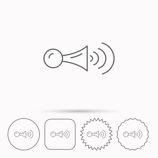 Klaxon signal icon. Car horn sign. — Stock Vector © Tanyastock 82244844