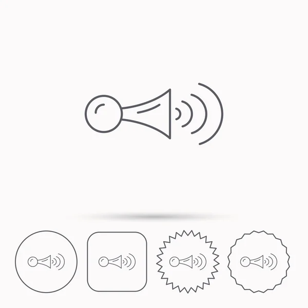 Icono de señal Klaxon. Señal de cuerno . — Archivo Imágenes Vectoriales