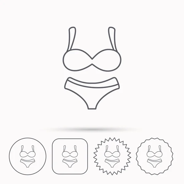 L'icône de la lingerie. Femmes sous-vêtements signe . — Image vectorielle