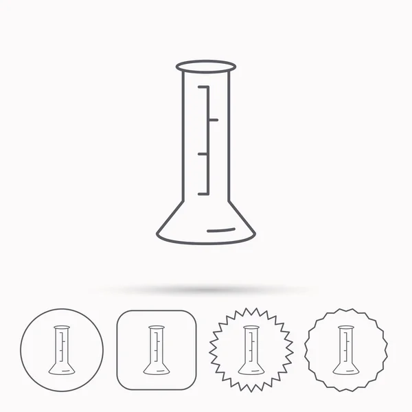 Icono del vaso. Signo del matraz de laboratorio . — Vector de stock