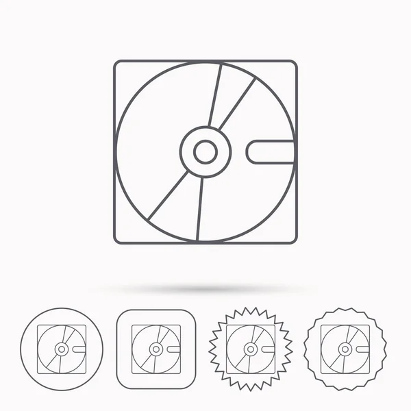 Icona dell'hard disk. Disco rigido segno di archiviazione . — Vettoriale Stock