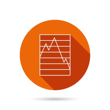 Grafik simgesini. Grafik diyagramı işareti.