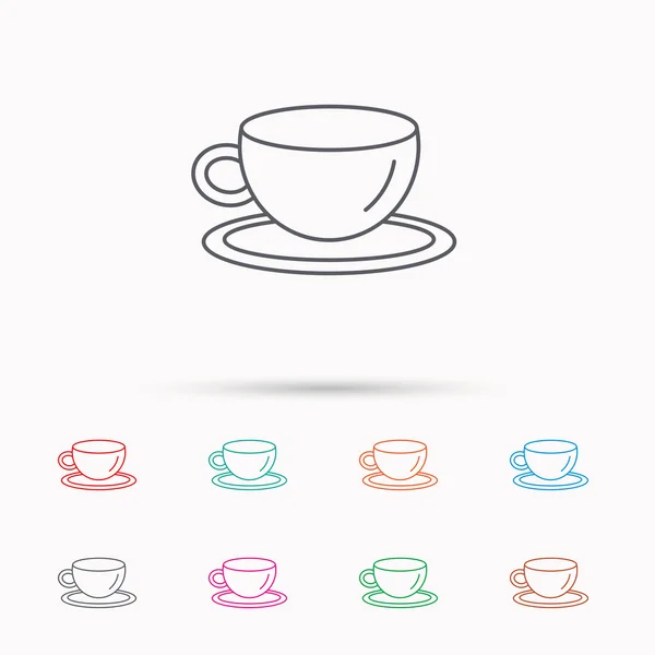 Icono de taza de café. Señal de té o bebida caliente . — Vector de stock