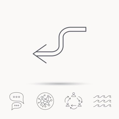 Ok arka simgesi. Önceki işaret.