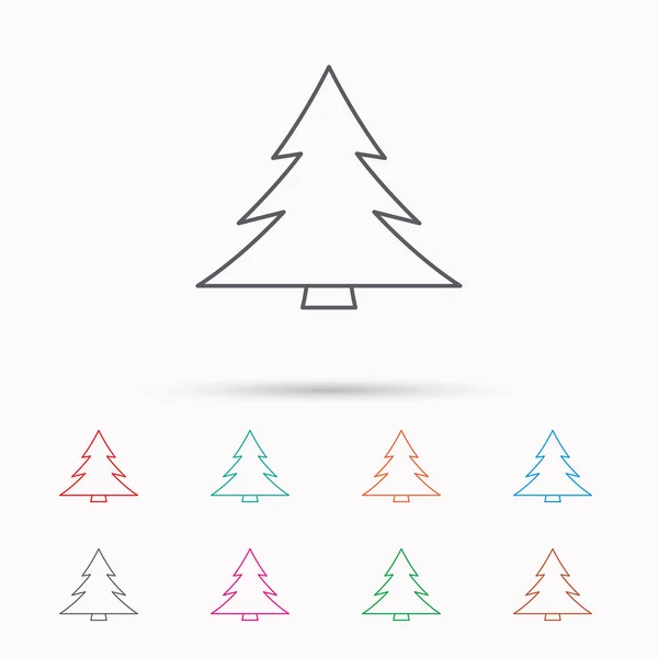 Christmas tree icon. Forest or nature sign. — Stock Vector