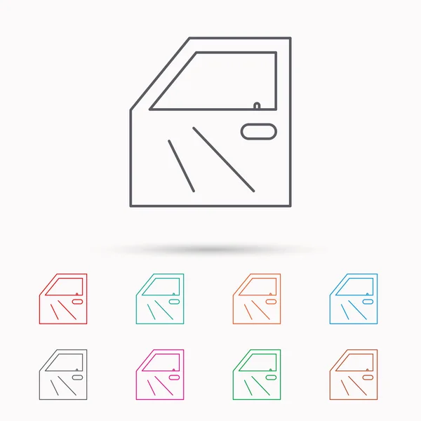 Auto deur pictogram. Auto lock teken. — Stockvector