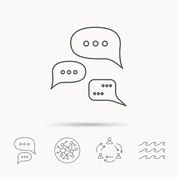 Beszélgetés ikonra. Beszéd buborékok jel chat. — Stock Vector