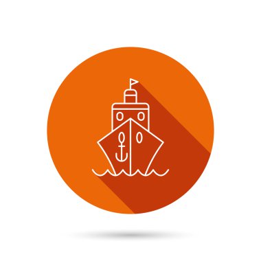 Cruise simgesi. Gemi seyahat işareti.