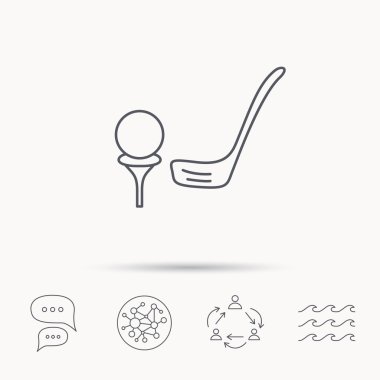 Golf Kulübü simgesi. Golf Spor işareti.