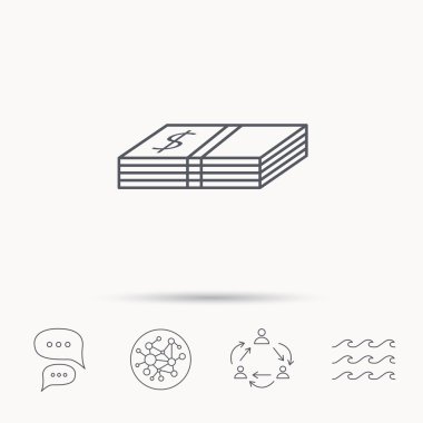 Para simgesi. Dolar para işareti.