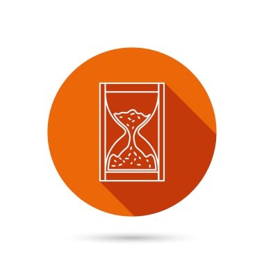 Kum saati simgesi. Kum saati işareti.