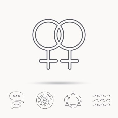 Lezbiyen aşk simgesi. Homoseksüel işareti.