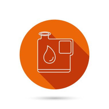 Bidon simgesi. Damla işaretiyle benzin yakıt olabilir.