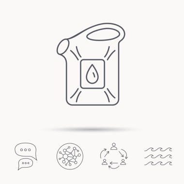 Bidon simgesi. Damla işaretiyle benzin yakıt olabilir.