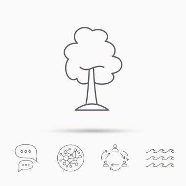 Akçaağaç ağaç simgesi. Orman ahşap işareti.