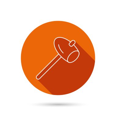 Çekiç simgesi. Onarım veya düzeltme işareti.