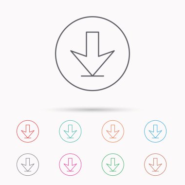 Simgesini indirin. Ok işareti.