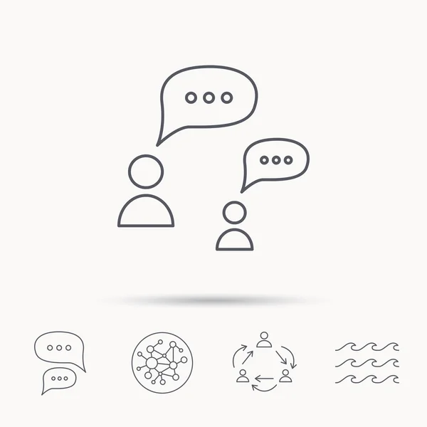 Icono de diálogo. Chat burbujas de voz signo . — Vector de stock