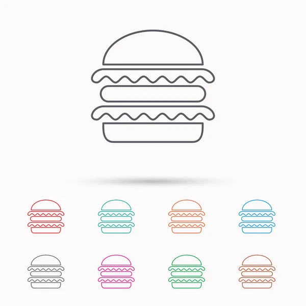 Icono de hamburguesa. Signo de comida rápida . — Vector de stock