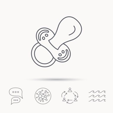 Emzik simgesi. Meme ucu veya dummy işareti.