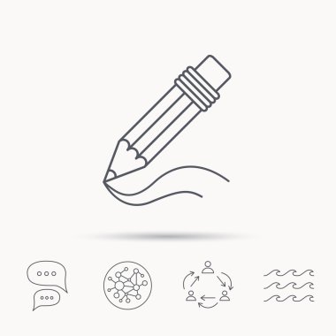 Kurşun kalem simgesini. Çizim aracı işareti.