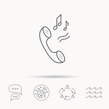 Telefon simgesi. Çağrı adı melodi.