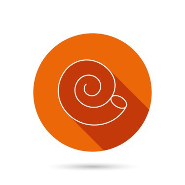 Deniz kabuğu simgesi. Sarmal seashell işareti.