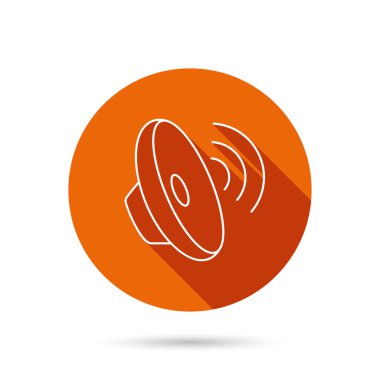 Ses dalgaları simgesi. Ses hoparlör işareti.