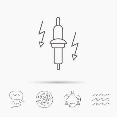 Buji simgesi. Araba elektrik bölümü işareti.