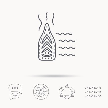 Buhar Ütü simgesi. Demir ev işleri aracı işareti.