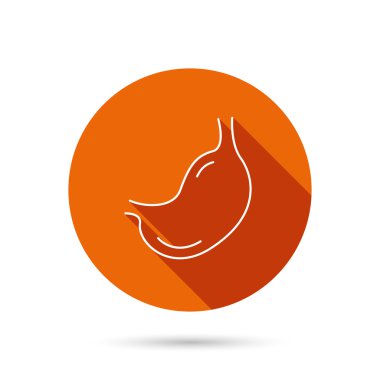 Mide simgesi. Gastroskopi sağlık işareti.