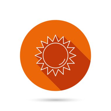 Güneş ışınları simgesi. Yaz işareti.