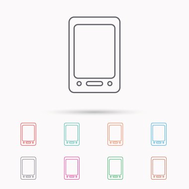 Tablet Pc simgesi. Dokunmatik ped işaret.